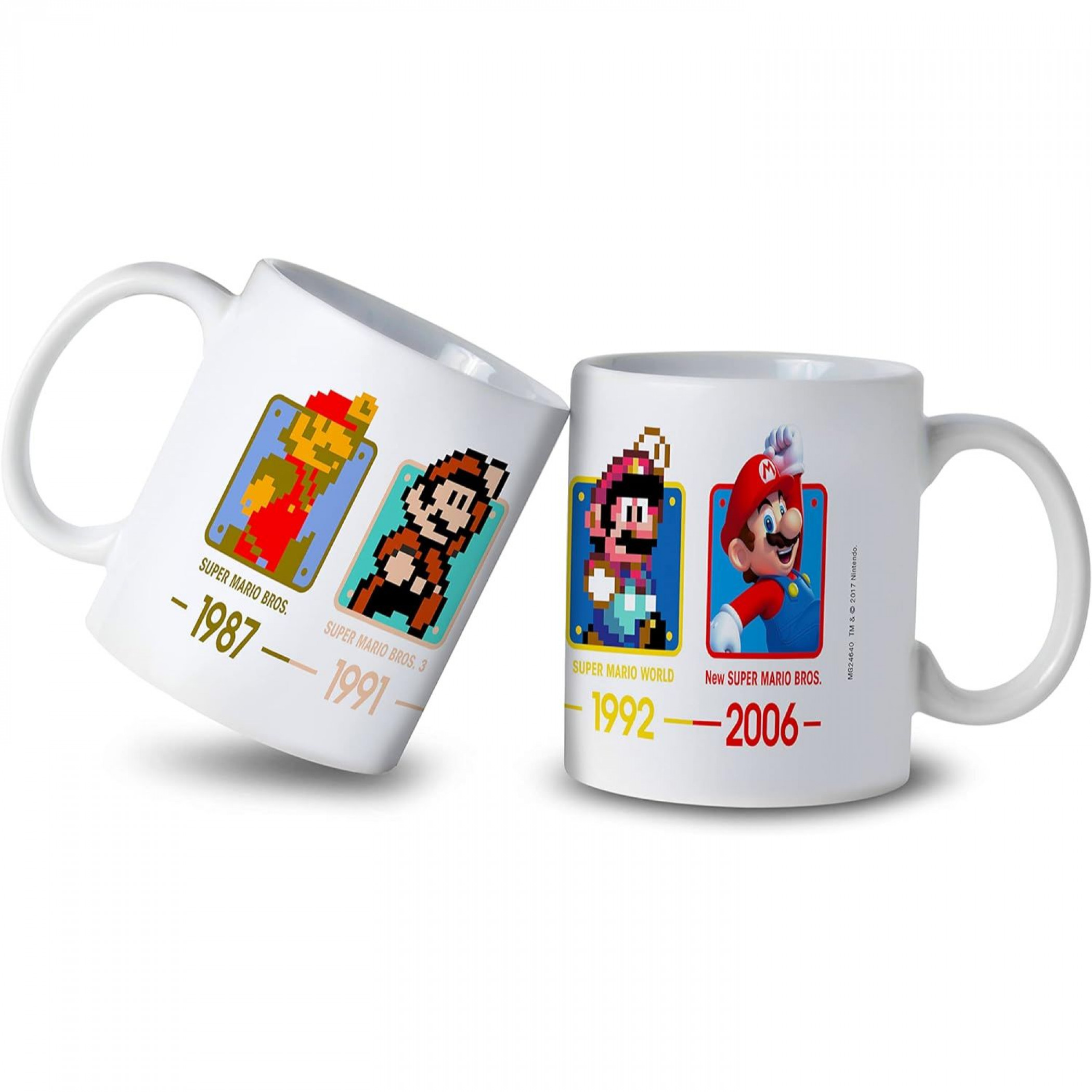 Super Mario Bros. Through The Years 11 oz. Ceramic Mug, White