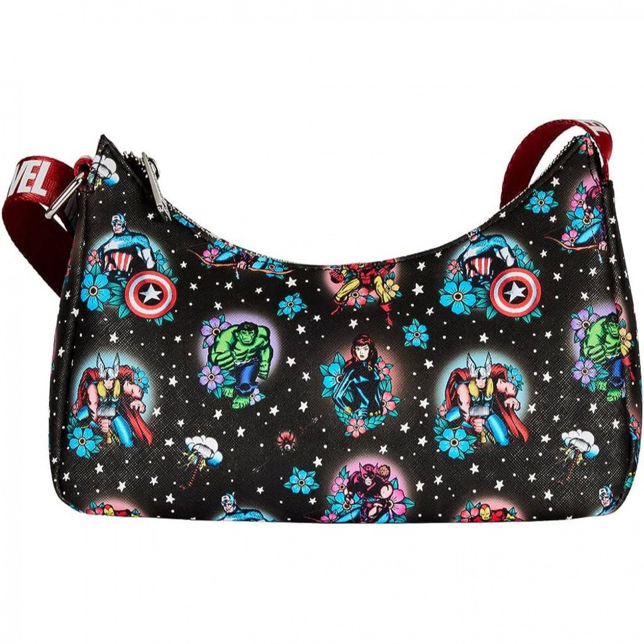 Avengers Tattoo Shoulder Bag By Loungefly, Multi-Color