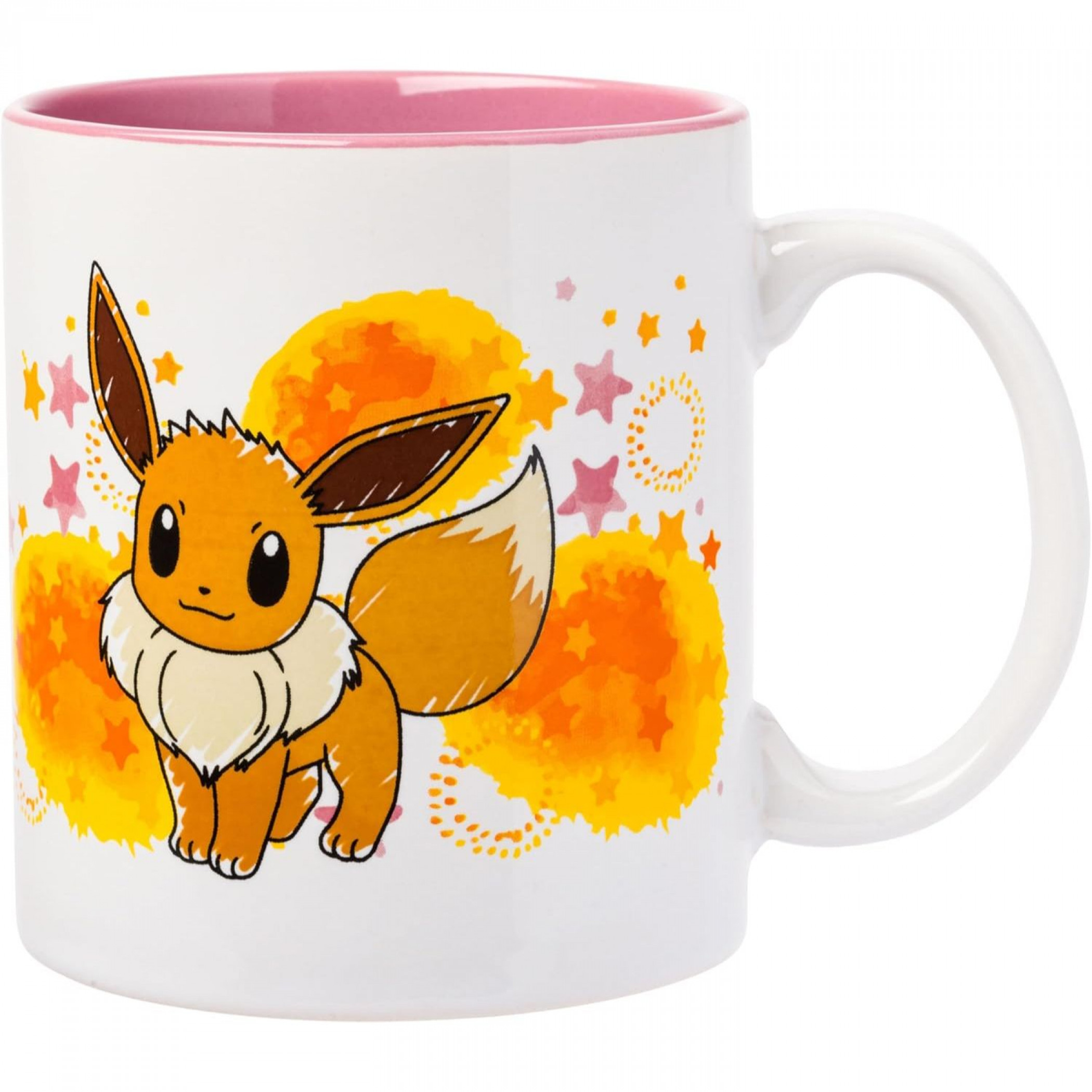 Pokemon Eevee Star Splatter 20oz Ceramic Camper Mug, White