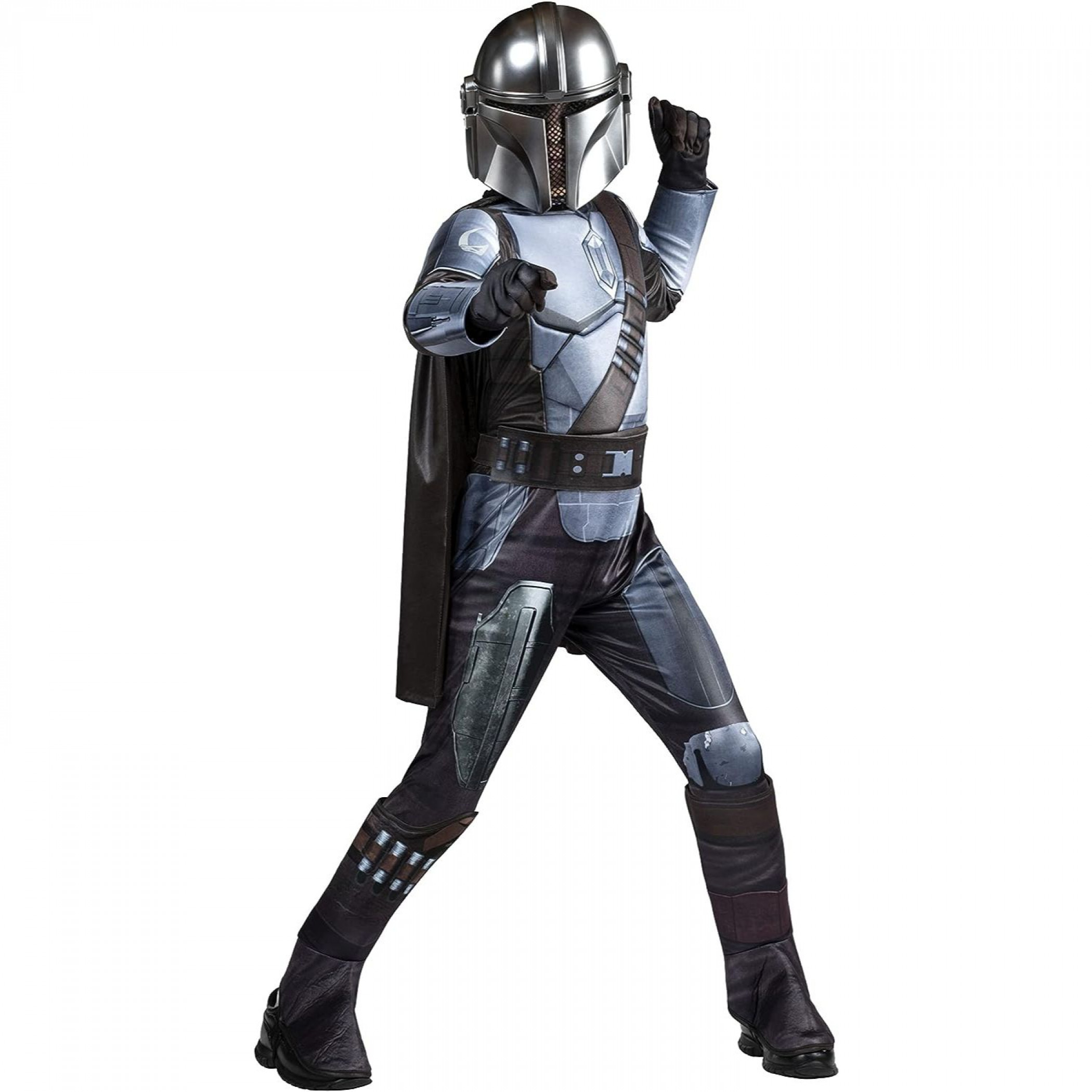 Star Wars The Mandalorian Deluxe Muscle Jumpsuit Youth Costume, Multi-Color
