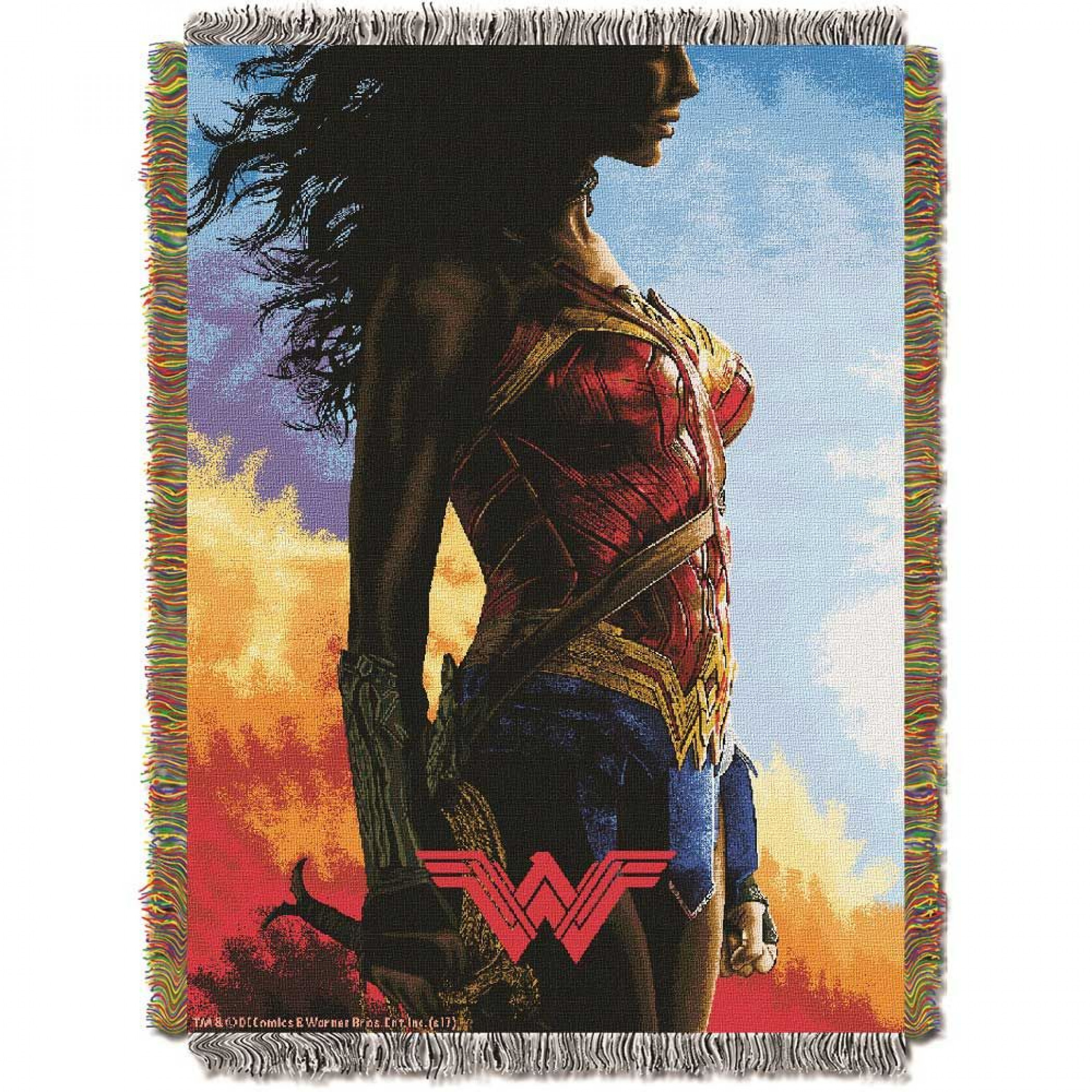Wonder Woman Classy Warrior Tapestry Throw, Multi-Color