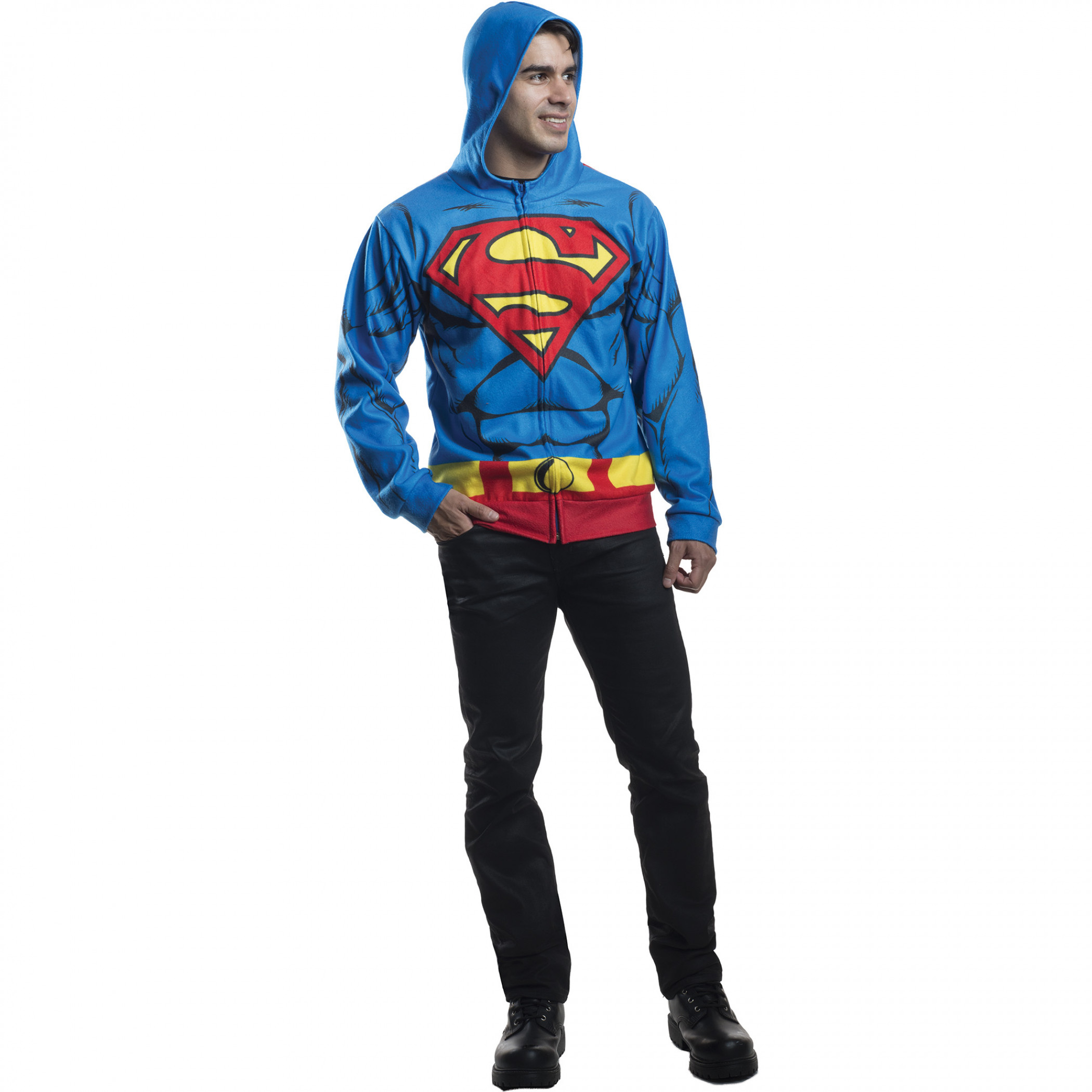 Superman Suit Costume Hoodie, Blue