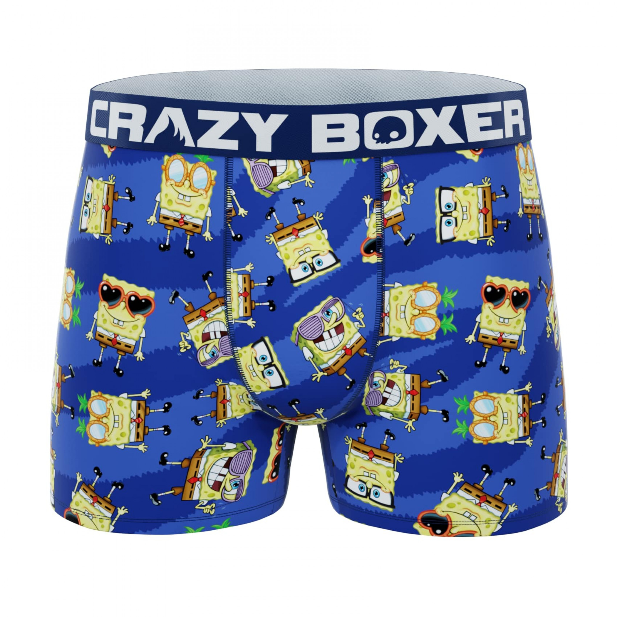 Crazy Boxer SpongeBob SquarePants Fashion Styles Men's Boxer Briefs Blue