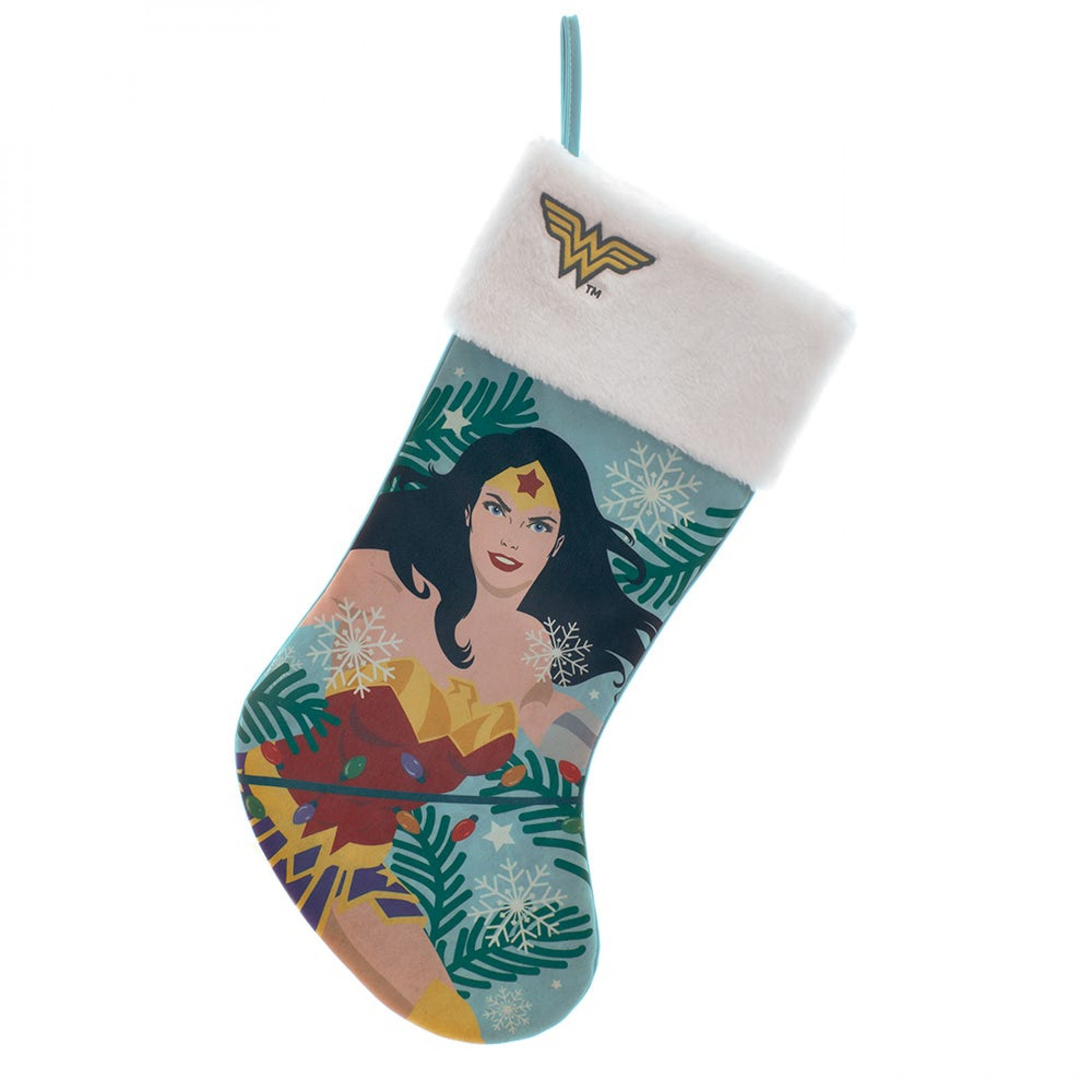 Wonder Woman Festive Holiday Stocking, Multi-Color