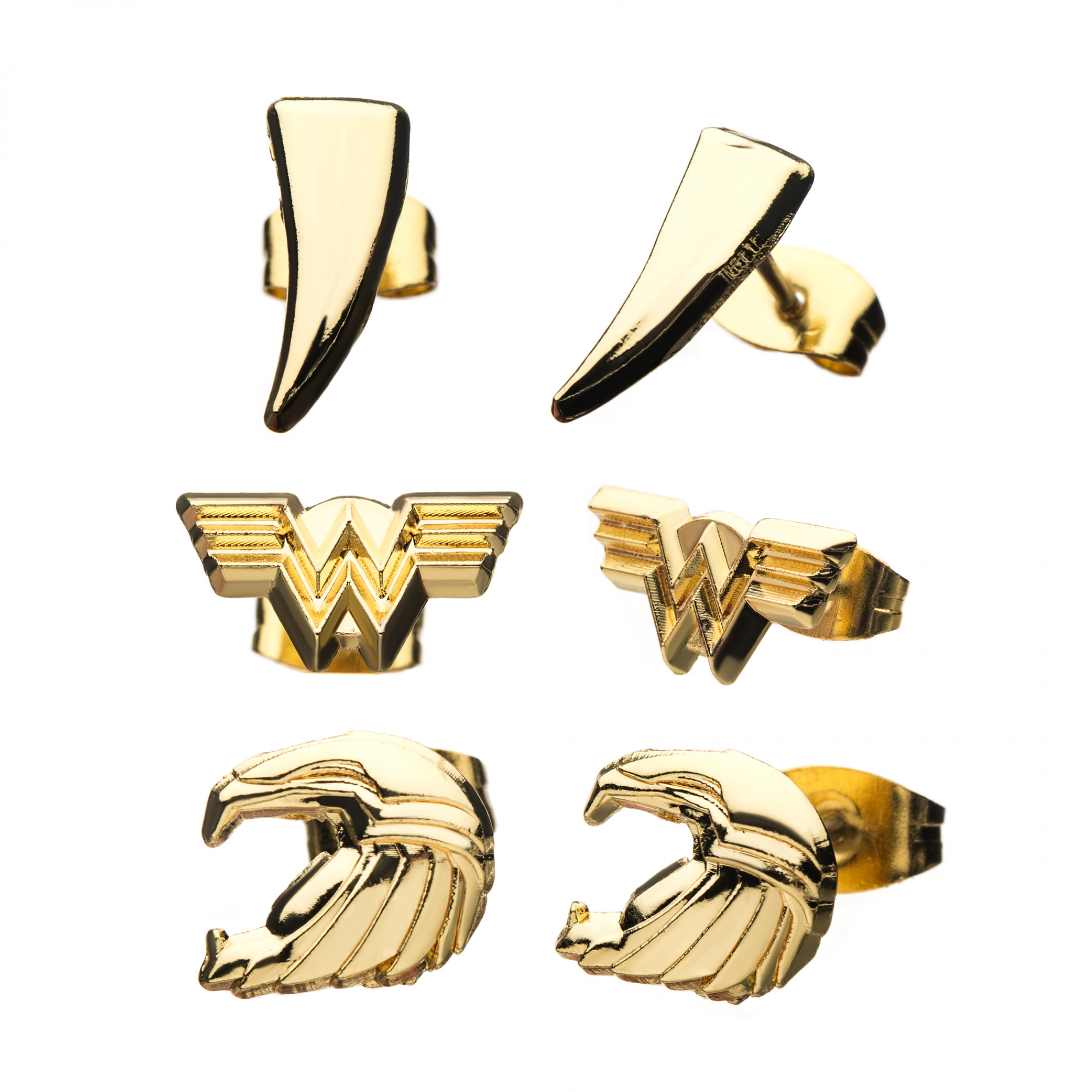 Wonder Woman 1984 Movie Gold Earring Set, Gold