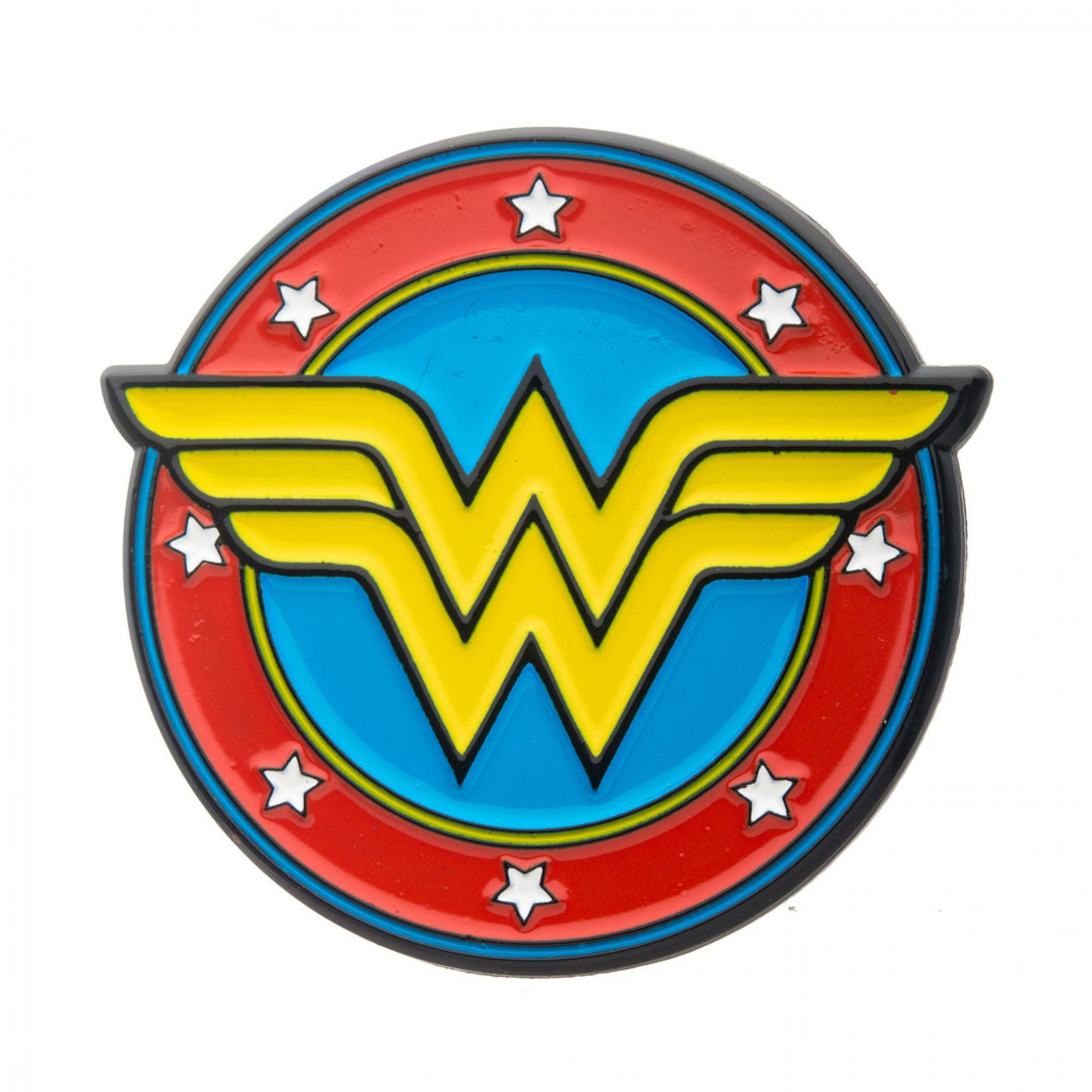 DC Comics Wonder Woman Classic Logo Enamel Pin, Multi-Color
