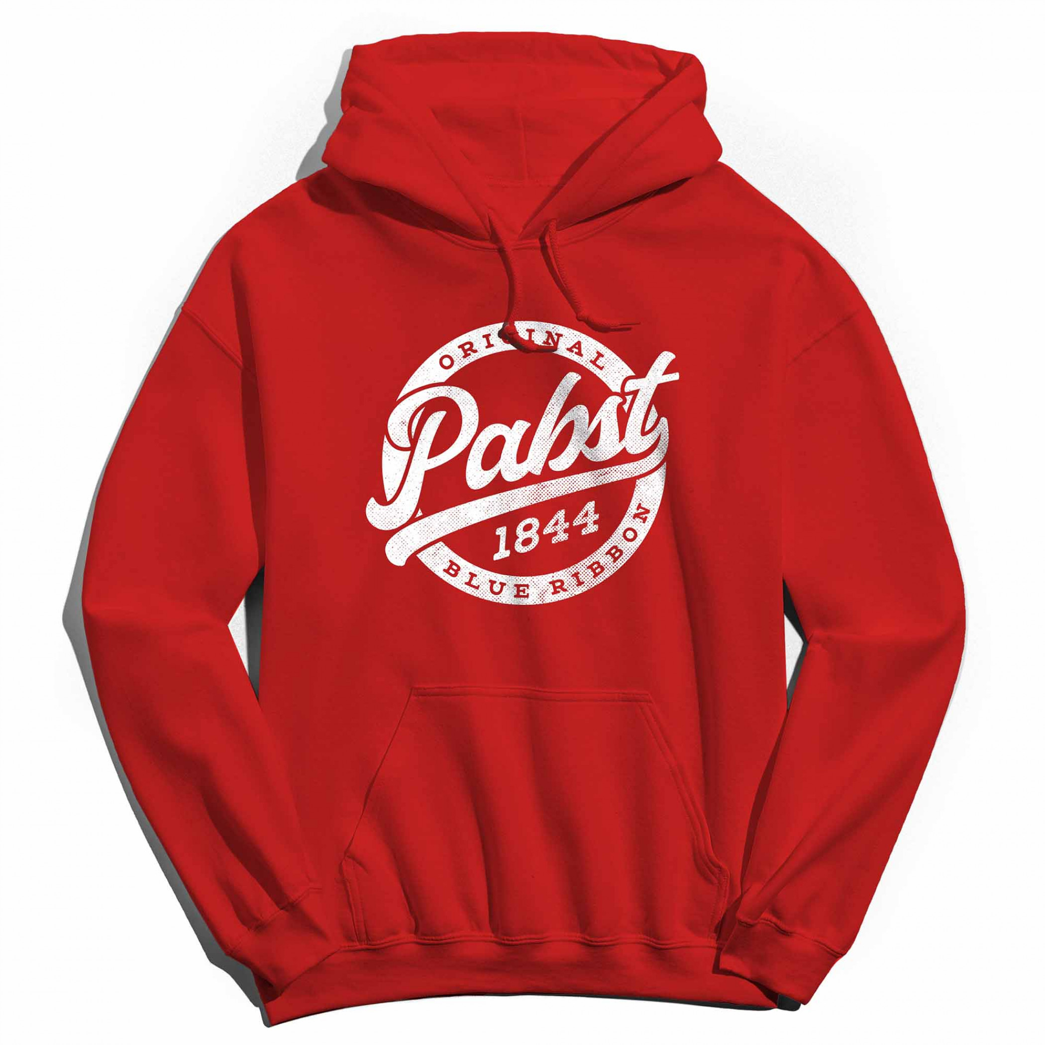 Pabst Blue Ribbon Circle Logo 1844 Red Colorway Hoodie