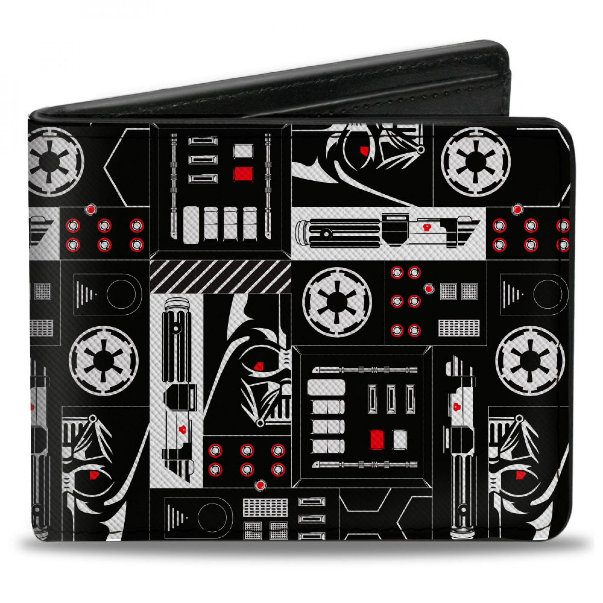 Star Wars Darth Vader Icons Vegan Leather Bi-Fold Wallet, Black
