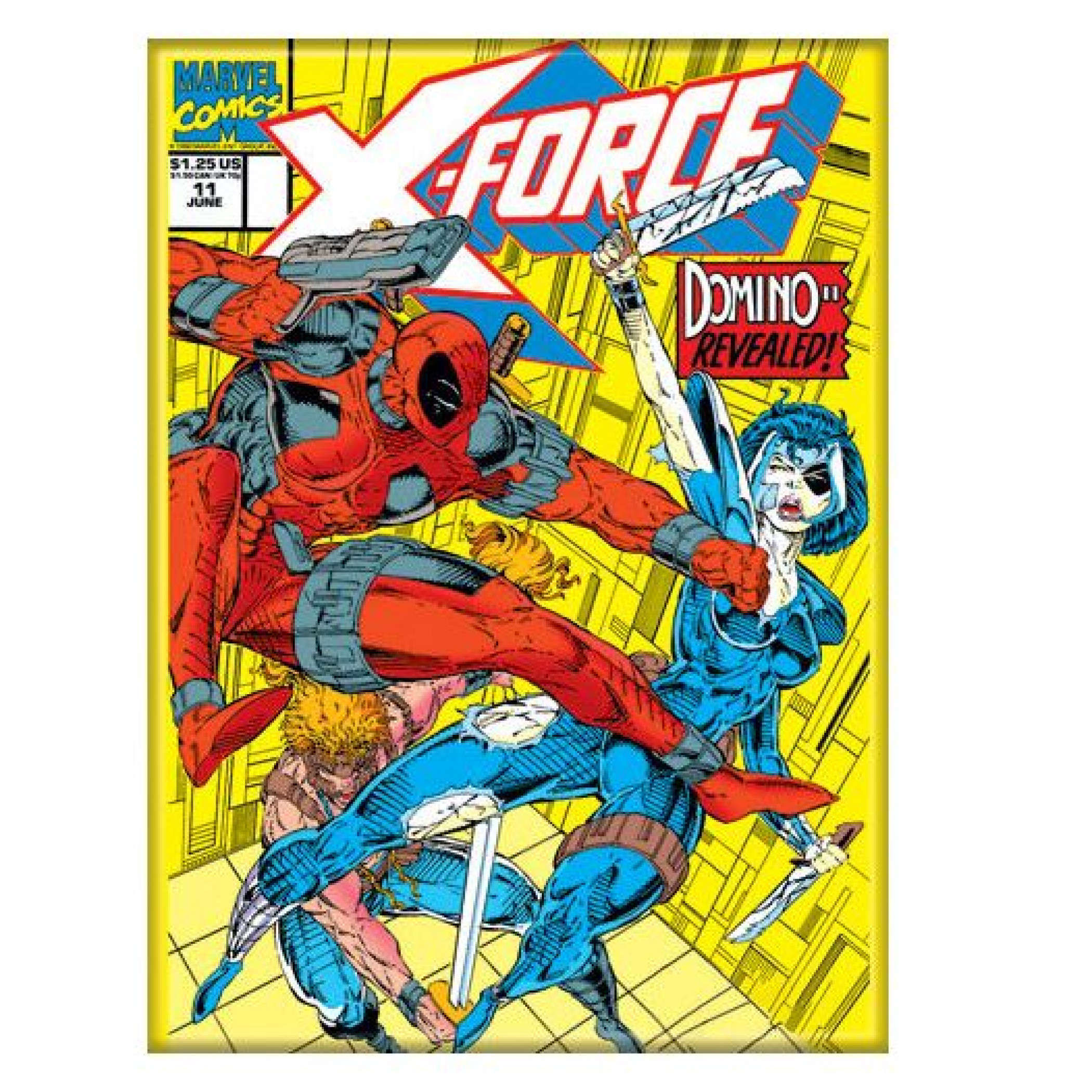 Deadpool X-Force Comic Cover Domino Revealed Magnet, Multi-Color