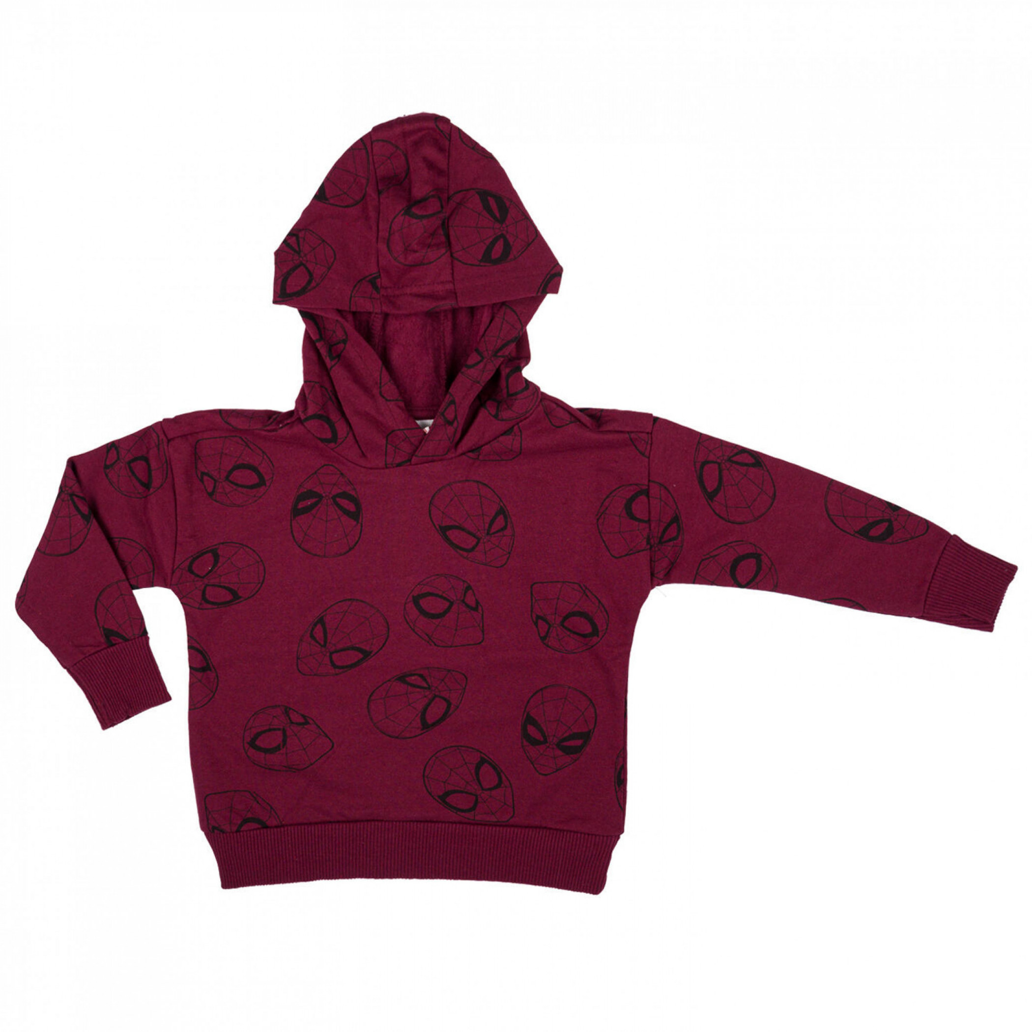 Spider-Man Mask All Over Print Toddler Hoodie, Red