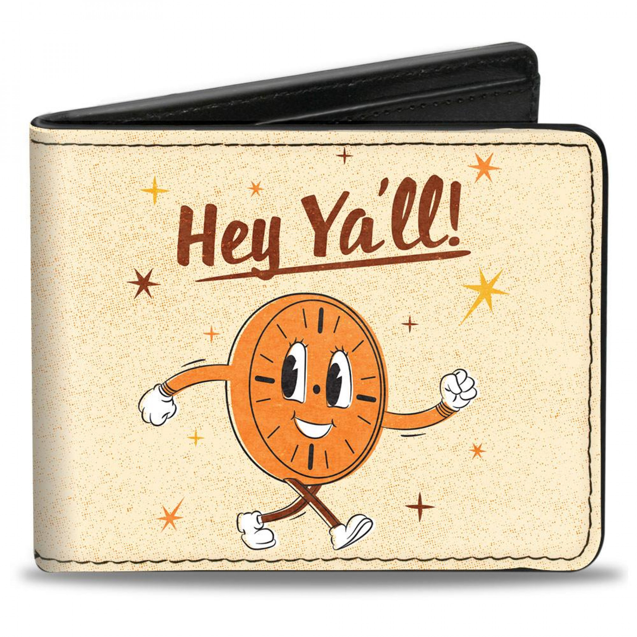 Marvel Studio Loki Series TVA Miss Minutes Caricature Bi-Fold Wallet, Black