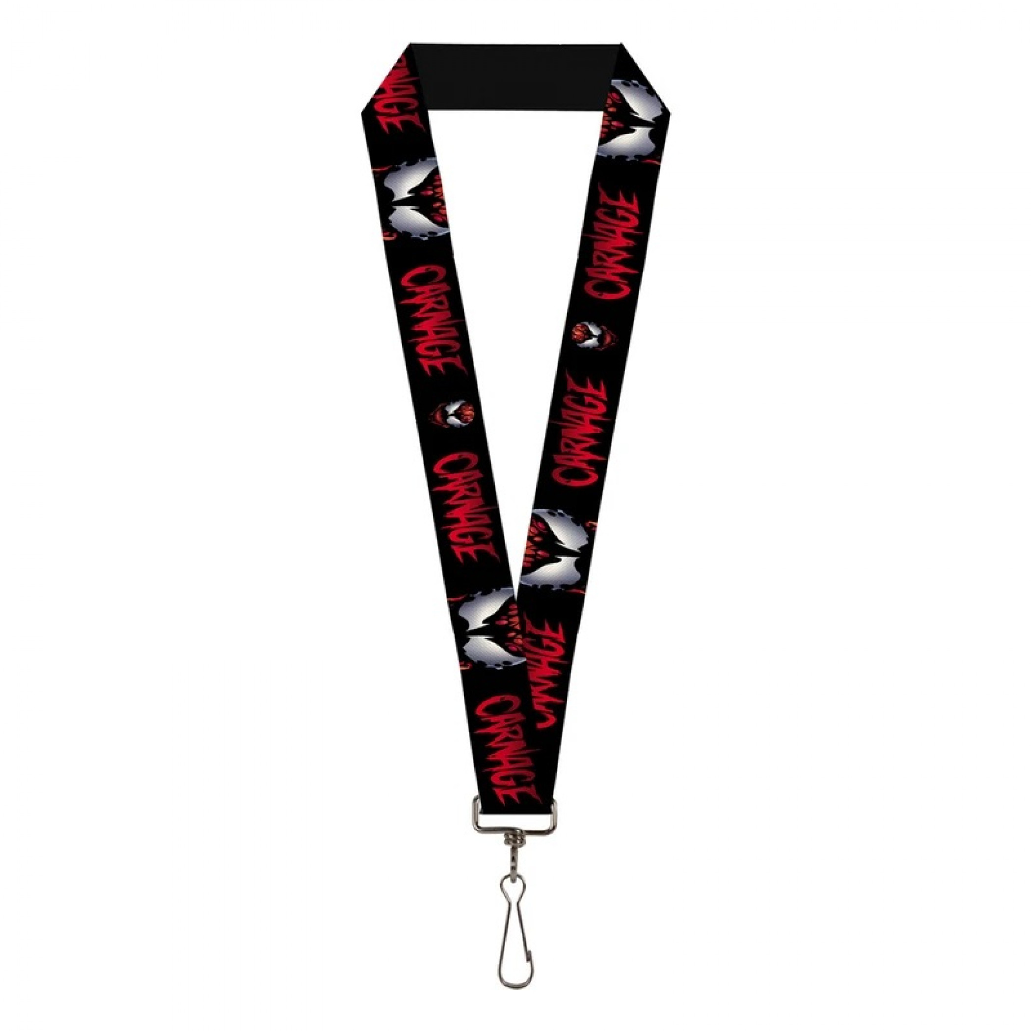 Carnage Symbiote Lanyard, Black
