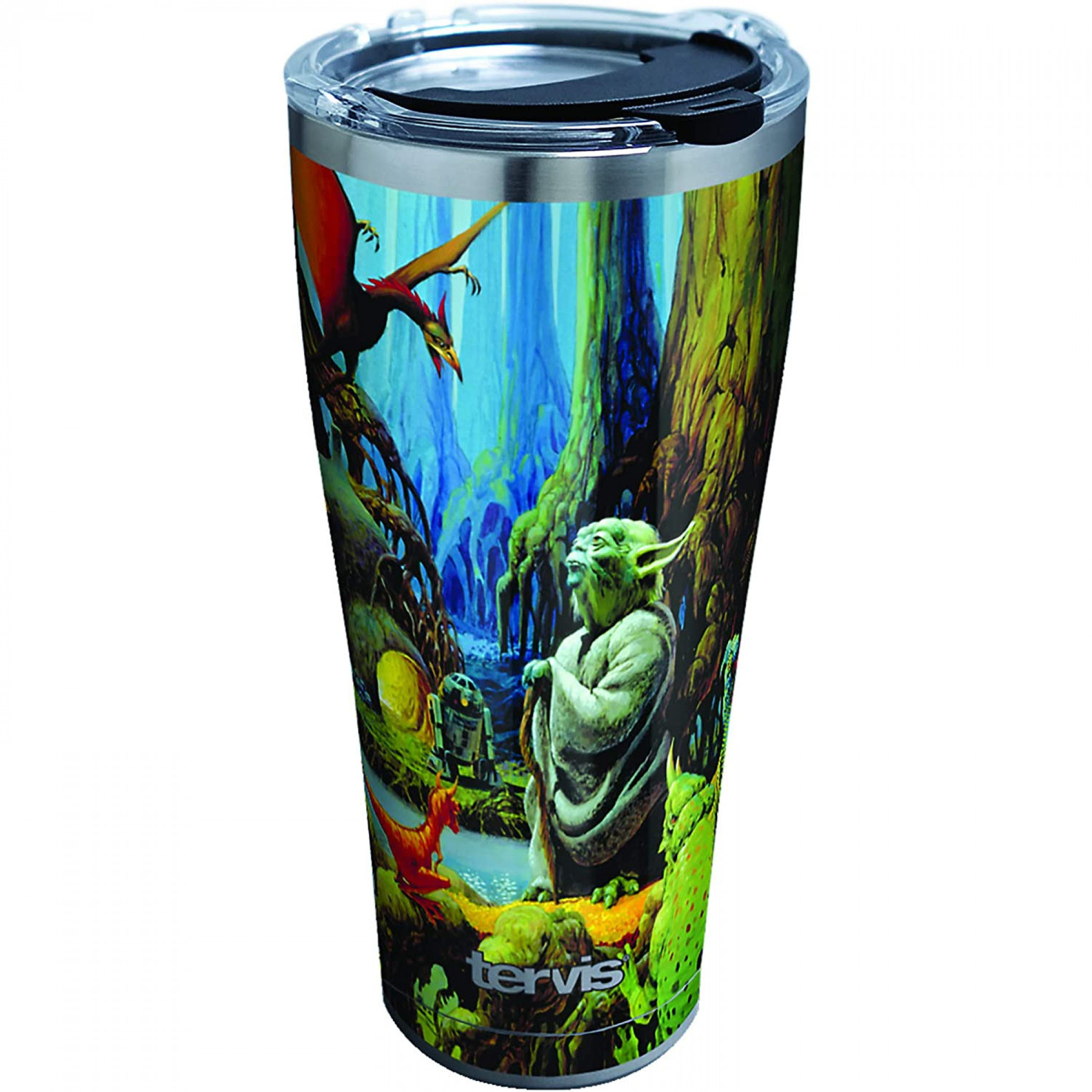 Star Wars Empire 40th Anniversary Yoda 20 oz Stainless Steel Tumbler, Silver