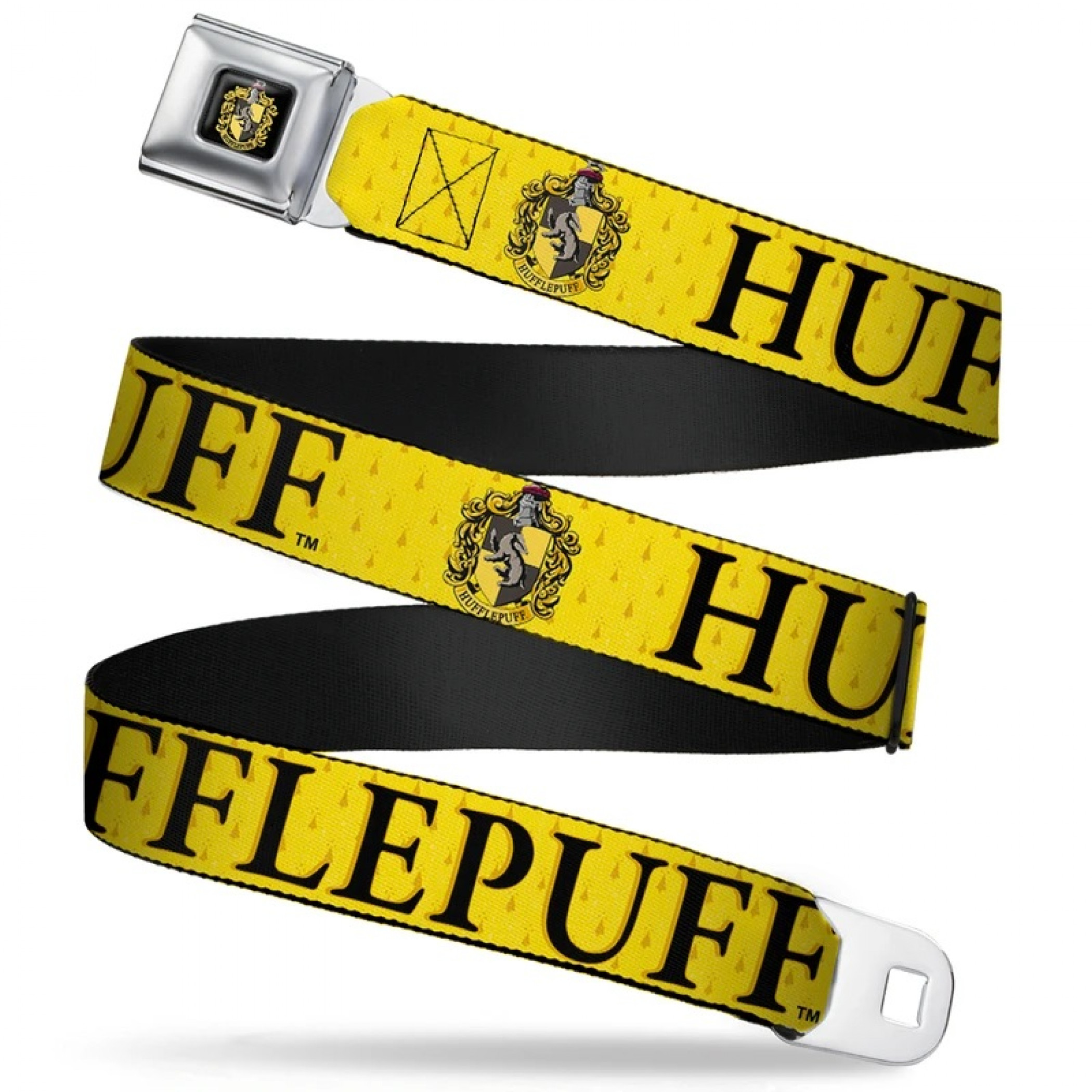 Harry Potter Hufflepuff Seatbelt Buckle Belt, Yellow