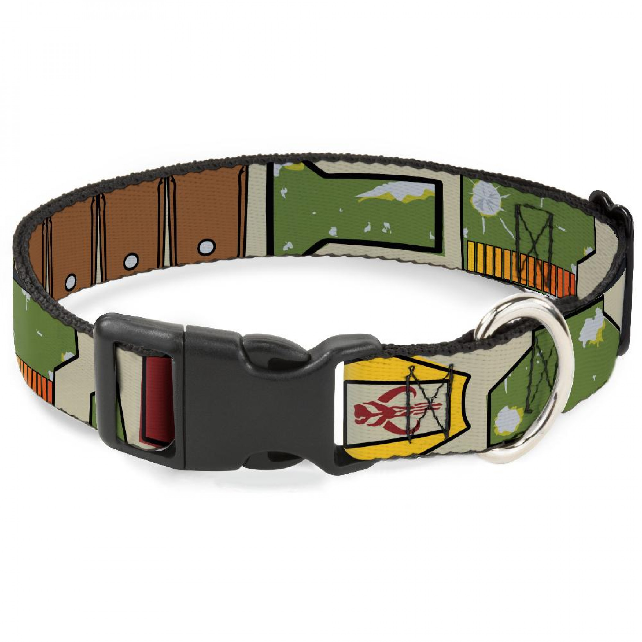 Star Wars Boba Fett Utility Belt 1' Wide Dog Collar, Multi-Color