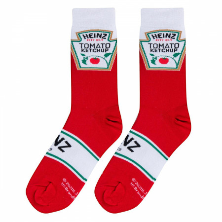 Heinz Ketchup Bottle Design & Label Crew Socks