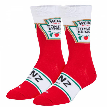 Heinz Ketchup Bottle Design & Label Crew Socks