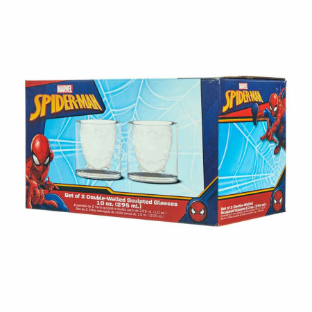 Spider-Man Classic Sculpted Drink Glasses 2-Pack