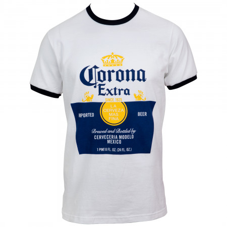 Corona Extra Classic Label Design Ringer T-Shirt