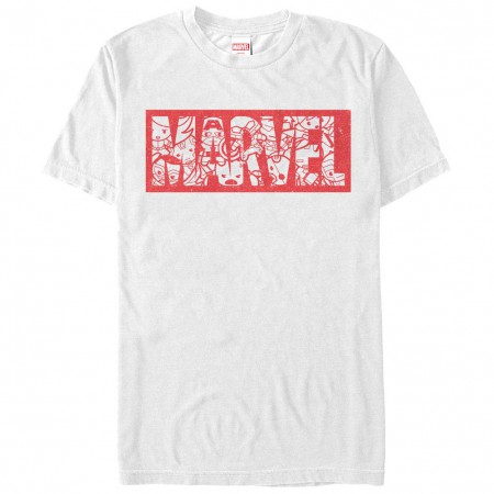 Marvel Teams Kawaii Marvel White Mens T-Shirt