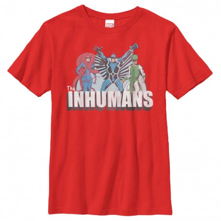 Marvel Teams Inhuman Groupshot Red Youth T-Shirt