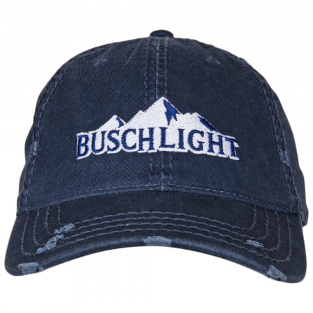 Busch Light Mountain Logo Distressed Dad Hat