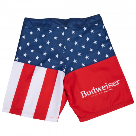 Budweiser King of Beers Stars and Stripes Men's Swim Trunks Board Shorts