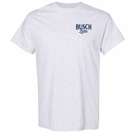 Busch Latte Bad Day To Be a Can Light Grey Front and Back Print T-Shirt