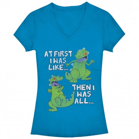 Rugrats Nickelodeon First Blue Juniors V Neck T-Shirt