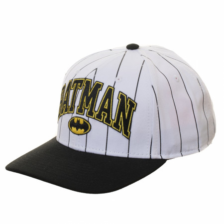 Batman Pinstripe Pre-Curved Adjustable Snapback Hat
