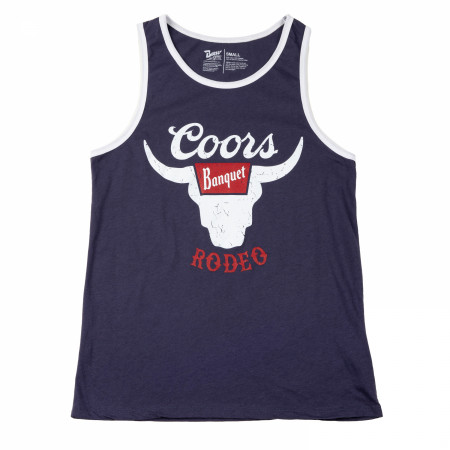 Coors Banquet Rodeo Navy Colorway Ringer Tank Top