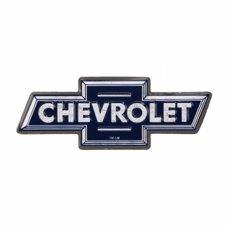 Chevrolet Classic Styled Bowtie Logo Embossed Tin Magnet
