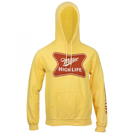 Miller High Life Logo Hoodie With High Life Sleeve Print
