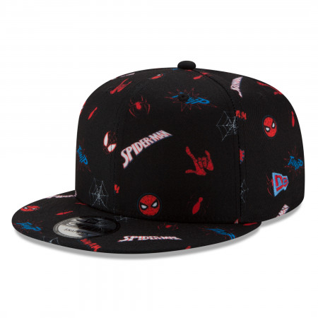 Spider-man Parker & Miles Scattered New Era 9Fifty Adjustable Hat