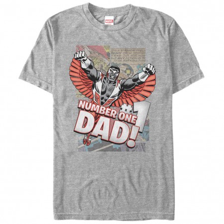 Marvel Teams Falcon Dad Gray Mens T-Shirt