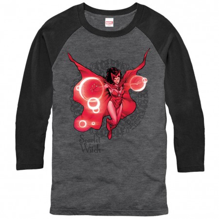Marvel Teams The Witch Gray Mens Baseball T-Shirt