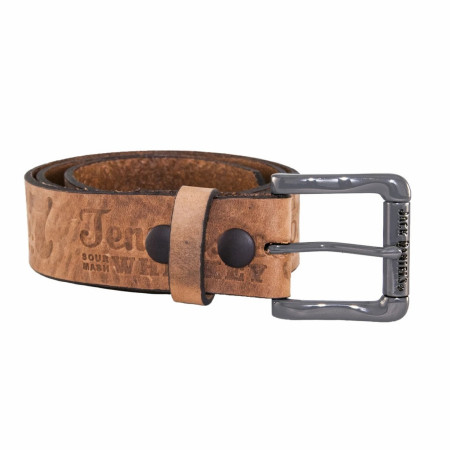 Jack Daniel's Brown Leather Embossed 1.5' Belt