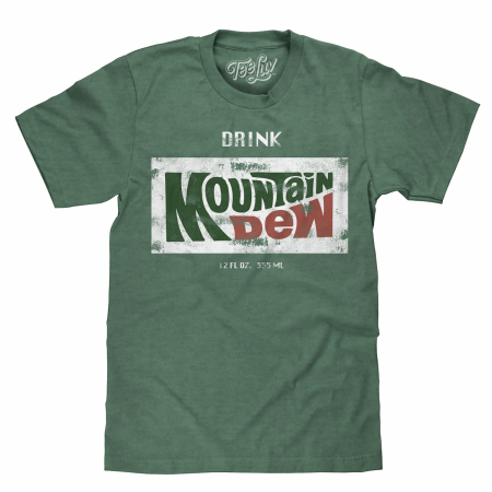 Mountain Dew Faded Retro Green T-Shirt