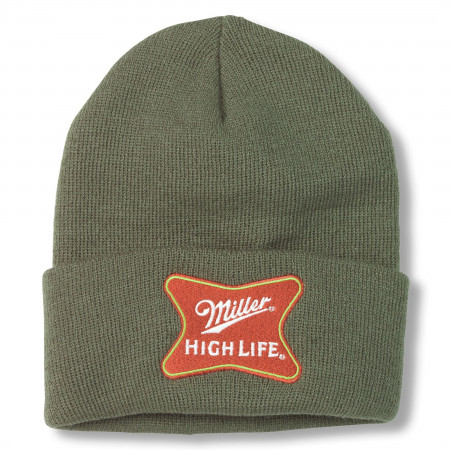 Miller High Life Embroidered Logo Cuffed Knit Beanie