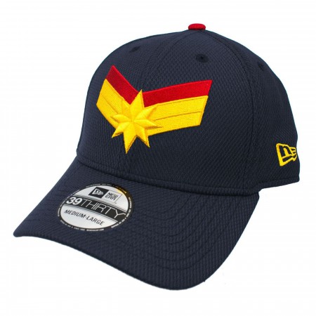 Captain Marvel Navy Scarlet New Era 3930 Flex Fit Hat