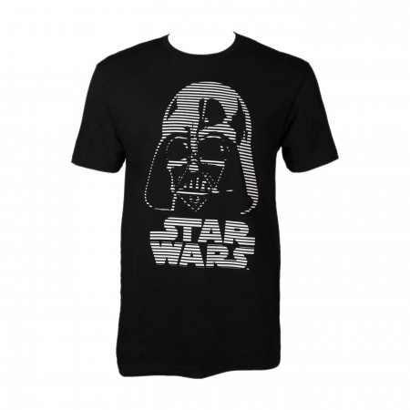 Star Wars Darth Vader Helmet Dashed Blinds Men's Black T-Shirt