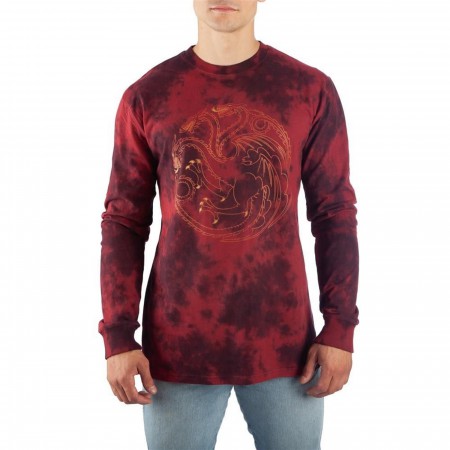 Game of Thrones Targaryen Long Sleeve Acid Wash T-Shirt