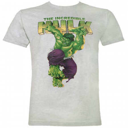 The Incredible Hulk Jump Men's Grey T-shirt