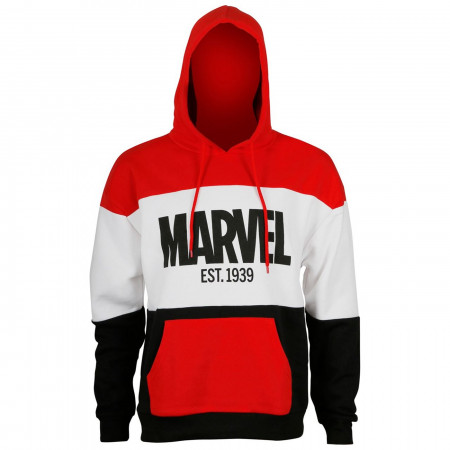Marvel Est.1939 Red White & Black Men's Hoodie