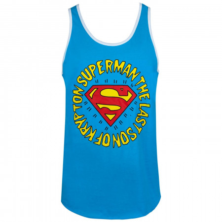 Superman Last Son of Krypton Ringer Men's Tank Top
