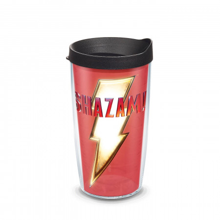 Shazam! Crest Wrap With Travel Lid 16 oz Tervis® Tumbler