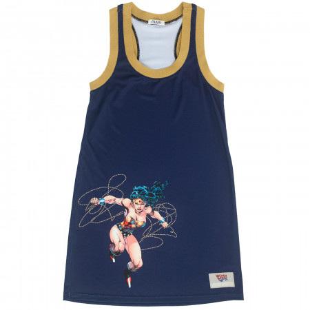 Wonder Woman Warrior Sporty Blue Tank Dress