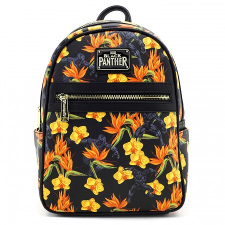 Black Panther Floral Mini Backpack