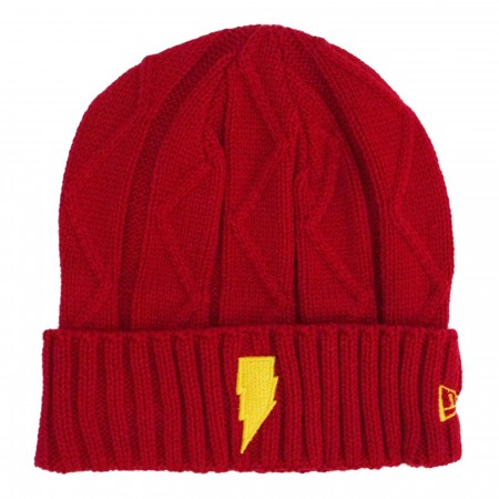 Shazam Symbol Lightning Weave Unisex Knit Beanie