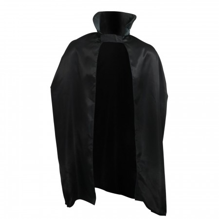 Adult Costume Black Satin 45-Inch Cape